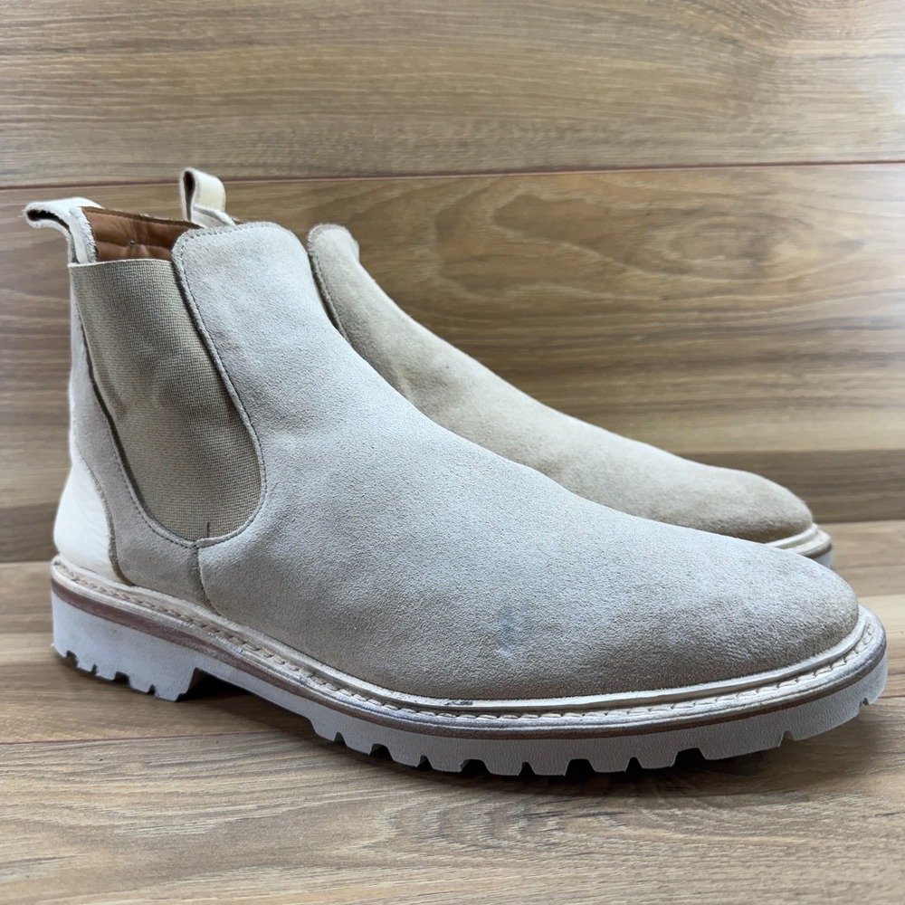 Allen Edmonds Discovery Chelsea Boots 10.5 D Parchment Extra Lite Lug Old Money
